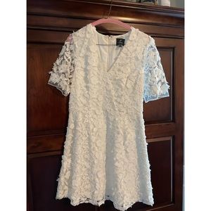 Adrianna Papell white floral dress